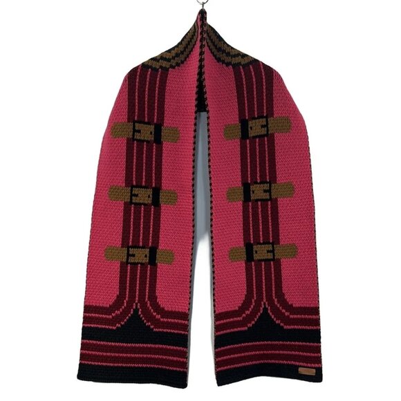 HERMES - Pink Bordeaux Multi Cashmere Scarf 501-032625 - Picture 2 of 7